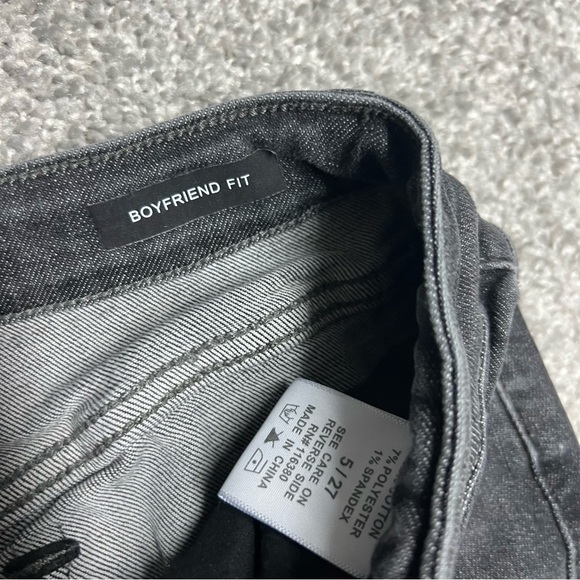 Judy Blue Jeans 5 27 Black Wash Boyfriend Fit Destroyed Bleach Splattered - Picture 7 of 9